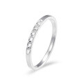 wholesale 999 Pure Silver Ins Style Solid Silver Ring for Women, Minimalist and Versatile, Elegant Index Finger Ring, Unique Band-0-7