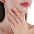 925 Silver Moissanite Ring, Light Luxury High-End Fine Work Inlay, Cross-Border Amazon Jewelry Processing Customization-0-2