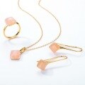 wholesale 925 silver Korean-style light luxury autumn and winter style pink crystal necklace, ins style minimalist and versatile pendant collarbone chain for women wholesale-0-4