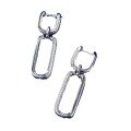 wholesale S925 silver jewelry, trendy and unique paperclip earrings, versatile wear, popular cross-border export bestseller-0-4