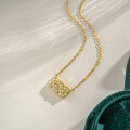 14K Gold-Plated S925 Silver Pendant with 1-Carat Moissanite Necklace-0-1