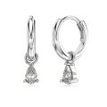 wholesale S925 Sterling Silver Korean Hot Style Women's Earrings, Minimalist Pear-Shaped Pendant Design, Niche Luxury Waterdrop Ear Accessories-0-4