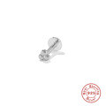 wholesale S925 Sterling Silver Flat Head Threaded Body Piercing Ear Studs and Nose Rings-0-42