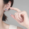 S925 Sterling Silver Full Moissanite Star Stud Earrings-0-2