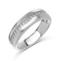 wholesale S925 Sterling Silver INS Style High-End Ring for Women, Exquisite Row Diamond Inlay Design, Versatile Retro Wind Ring-0-5
