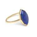 wholesale S925 Metal Retro Palace Style Gold Hair Crystal + Lapis Lazuli Ring Jewelry Source Manufacturer Wholesale-0-1