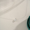 Sterling Silver 1-Carat Moissanite Mermaid's Tear Pendant Necklace-0-1