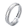 wholesale S925 Sterling Silver Irregular Geometric Minimalist Textured Adjustable Ring in Daily Korean Understated Style-0-4