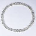 wholesale S925 Sterling Silver Full Zirconia Plated 15mm Thick Hip Hop Cuban Link Chain-0-4