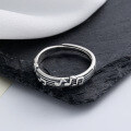 wholesale S925 Sterling Silver Musical Staff Note Ring, INS Minimalist Unique Niche Design Index Finger Ring for Women-0-1