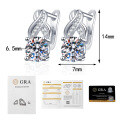 S925 Sterling Silver Moissanite Cross Infinity Love Tassel Earrings Wholesale-0-5