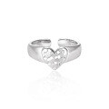 wholesale S925 Sterling Silver 194 Carved Mirror Heart Ring Women High-end Sense Small Ins Original Broken Design Silver Ring-0-0