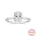 wholesale S925 Sterling Silver luxurious high-end carat diamond ring with ultra-sparkling pave setting for engagement-0-7