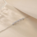 wholesale 925 Sterling Silver Inlaid Zirconia Row Diamond Necklace Bracelet, Niche High-Endins-0-4