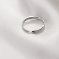 wholesale S925 Sterling Silver Polished Möbius Ring Minimalist Adjustable Commuter Ring for Women R00261-0-2
