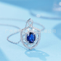 wholesale Original New Style Cross-border Europe & America Hollow Shield Inlaid with 8*10 Zircon Name Necklace for Holiday Gifts-Rose gold>copper