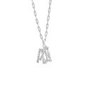 wholesale S925 Sterling Silver XT329 Korean Version Collarbone Necklace, Ins Design Textured Minimalist Versatile Branch Necklace for Women-0-5