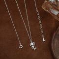 wholesale 999 Sterling Silver New Trendy Women's Love Magic Wand Pendant Necklace-0-2