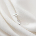 wholesale Sterling Silver S925 Musical Note Earrings Women Korean Style Asymmetrical Earrings Small and Simple Jewelry E4979-0-3