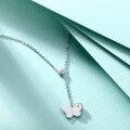 wholesale 925 Sterling Silver New Tassel Pendant Butterfly Necklace, Light Luxury European and American Fashion Versatile Butterfly Collarbone Chain Wholesale-0-3