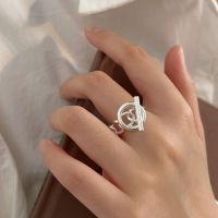 wholesale S925 Sterling Silver OT Buckle Chain Ring for Women, Small and Fashionable, Minimalist and Unique Design, High-End Feeling New Style-Sterling silver