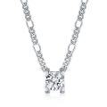wholesale S925 Silver Hip Hop New Bull Head 2 Carat Round Moissanite Unisex Pendant Firago Chain-0-0