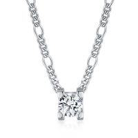 wholesale S925 Silver Hip Hop New Bull Head 2 Carat Round Moissanite Unisex Pendant Firago Chain-2 carats 20 inches (adjustable)