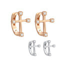 wholesale PT950 Platinum Cross Family Ear Clasps Fashionable Versatile-0-4