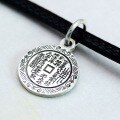 wholesale 925 Sterling Silver Chinese Style Shan Ghost Coin Phone DIY Artistic Retro Pendant Bagua Buckle Braided Red Cord Accessory-0-3