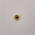 wholesale S925 gold-plated metal round bead setting semi-finished DIY component bracelet accessory with natural lapis lazuli-0-1