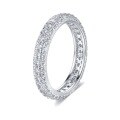 wholesale S925 Silver Fashion Minimalist Silver Zircon Full Diamond Ring for Cross-Border Live Streaming Hit-0-0