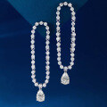 wholesale Sterling Silver Zhuo Zhi Fan Jewelry New 1-Carat High Carbon Diamond Teardrop Earrings for Women Cross-Border Wish Best-Seller-0-3