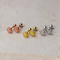 wholesale S925 Sterling Silver Light Luxury Minimalist Niche Design Sweet Style Rose Threaded Ear Studs M06059-0-0