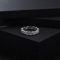 wholesale S925 Sterling Silver Plated with White Gold Full Eternity Band Moissanite Ring-0-3