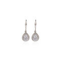 wholesale 925 Sterling Silver Water Drop Ice Flower Cut High Carbon Diamond Stud Earrings, Cross-Border New Fashion Accessories for Women-0-4