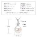 Metal Chain Freshwater Pearl Necklace with Hidden Pendant-0-36
