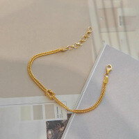 wholesale S925 Sterling Silver Red Elk Full Body Bracelet New Women's Bangle, Niche Fashion Commuting Möbius Strip Light Luxury-BS0072-Gold 925 Silver