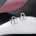 wholesale S925 Silver Korean Fashion Minimalist Fresh Student Earrings, Influencer Same Style Creative and Unique Women's Ear Studs Wholesale-0-5