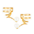 wholesale K Gold Plated, Dunli New Ins Style Luxury Pearl Earrings Meteorite Ear Clips Wholesale from Manufacturer-0-4