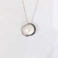 wholesale S925 Sterling Silver Korean-style Fashion Freshwater Pearl Necklace for Women, Luxe Minimalist Collarbone Chain, Gift for Girlfriend for New Year-0-3