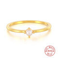 wholesale S925 Sterling Silver Single Mini Pearl Ring, trendy and minimalist forins。-0-0
