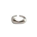 wholesale S925 Sterling Silver 194 Korean Version Ins Small Design Irregular Smooth Openable Ring for Female Students-0-4