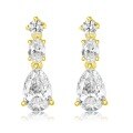 wholesale Platinum, 18k Gold Fashion Pear-shaped Lab-grown Diamond Earrings High-end Jewelry Waterdrop Fancy Diamond Stud Earrings-0-1