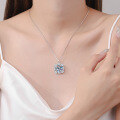 wholesale 925 Sterling Silver Moissanite Necklace for Women 10 Carat Pendant in a Light Luxury Style, Elegant and Sophisticated Valentine's Day Gift-0-3