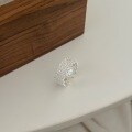 wholesale S925 Sterling Silver Simple and Light Luxury Lace Edge Ring for Women, Korean Ins Trend, Versatile and Niche Openable Ring-0-3