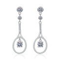 wholesale S925 Sterling Silver Moissanite Earrings for Women, Tassel Long Drop Earrings, Versatile and Stylish Elegant Ear Drop, Ready for Wholesale-0-4