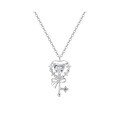 wholesale 999 Sterling Silver New Trendy Women's Love Magic Wand Pendant Necklace-0-5