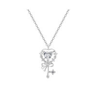 wholesale 999 Sterling Silver New Trendy Women's Love Magic Wand Pendant Necklace-Magic Wand Necklace 999