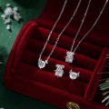 wholesale S925 Sterling Silver Christmas Light Luxury Earring Necklace for Women, Exquisite Antler Gift Packaging Design, Fashionable and Elegant Jewelry-0-0