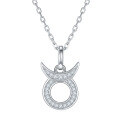 wholesale S925 Silver New Classic Twelve Zodiac Signs Series Pendant with D Color Moissanite, Unisex Necklace-0-16